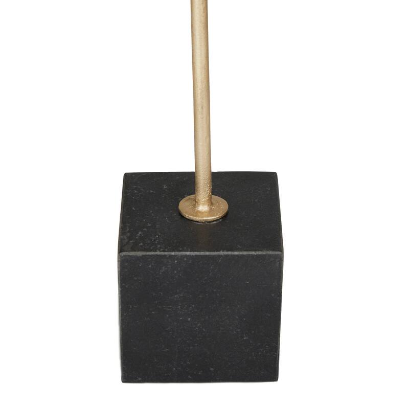 CosmoLiving by Cosmopolitan Gold Marble Contemporary Sculpture - 9"L x 9"W x 18"H