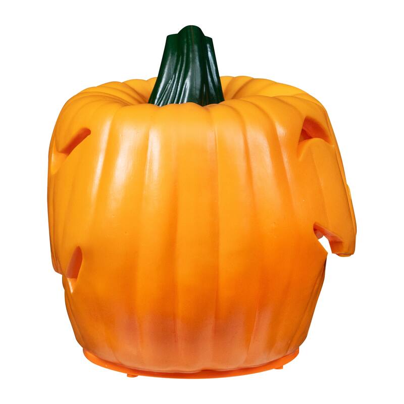 LED Lighted and Animated Double-Sided Jack O' Lantern Halloween Decoration - 9.75"