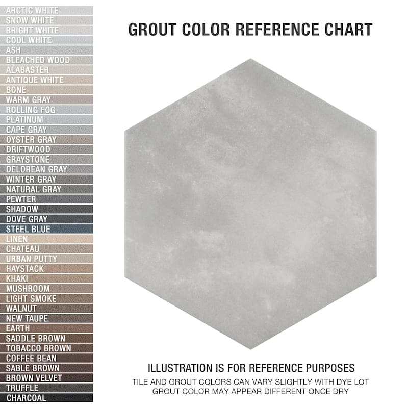 Merola Tile Horizon Hex Gris 7-3/4" x 9" Porcelain Floor and Wall Tile
