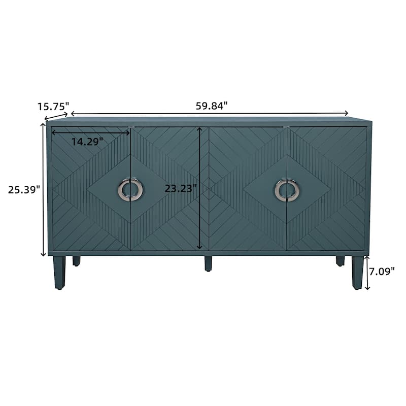 4-Door Storage Cabinet with MDF
