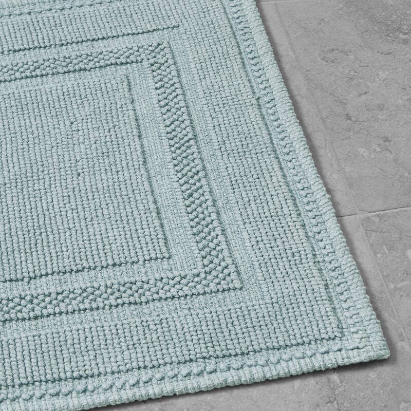 Jean Pierre Cotton Stonewash Racetrack 21 x 34 in. Bath Rug