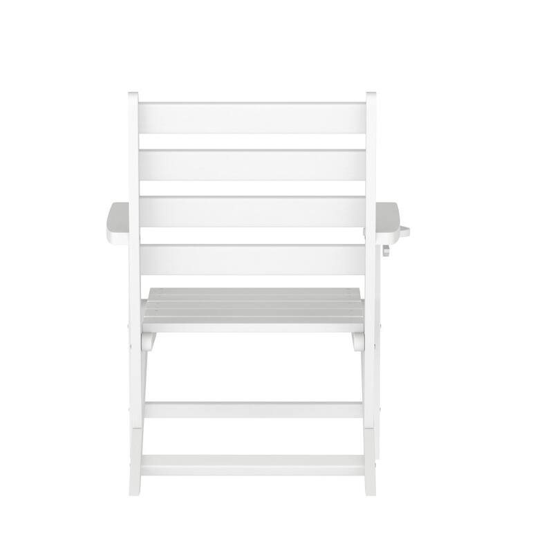 Indoor-Outdoor Adirondack Style Dining Chair with Fold Out Cupholder