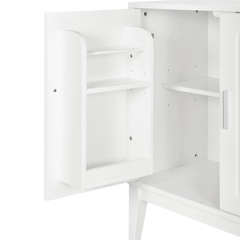 Christopher Knight Home - Ethan 4-Door Sideboard 60" Storage Cabinet, with Gold Handles and Adjustable Shelf