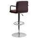 preview thumbnail 62 of 103, Quilted Vinyl Adjustable Chrome Bar Stool (Set of 2)