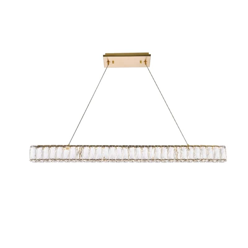 Indigo Home LED linear pendant in gold - 38