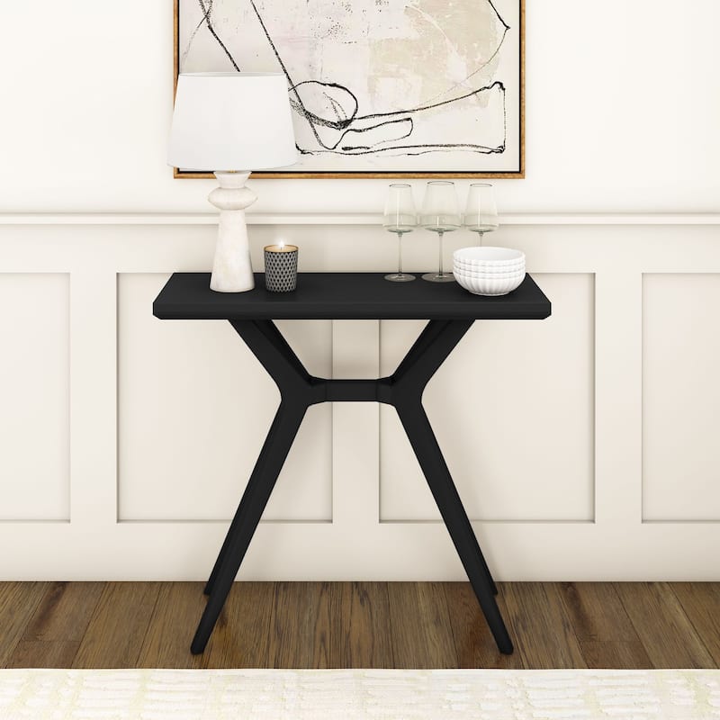 Plank and Beam Verso Solid Wood Console Table - 36" - Black