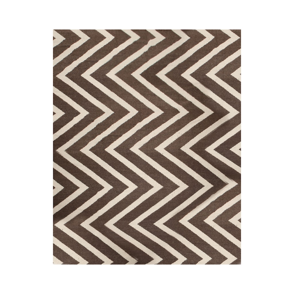 Hand Knotted Beige Kilim 100% Wool Traditional Oriental Area Rug - 8' x 10'