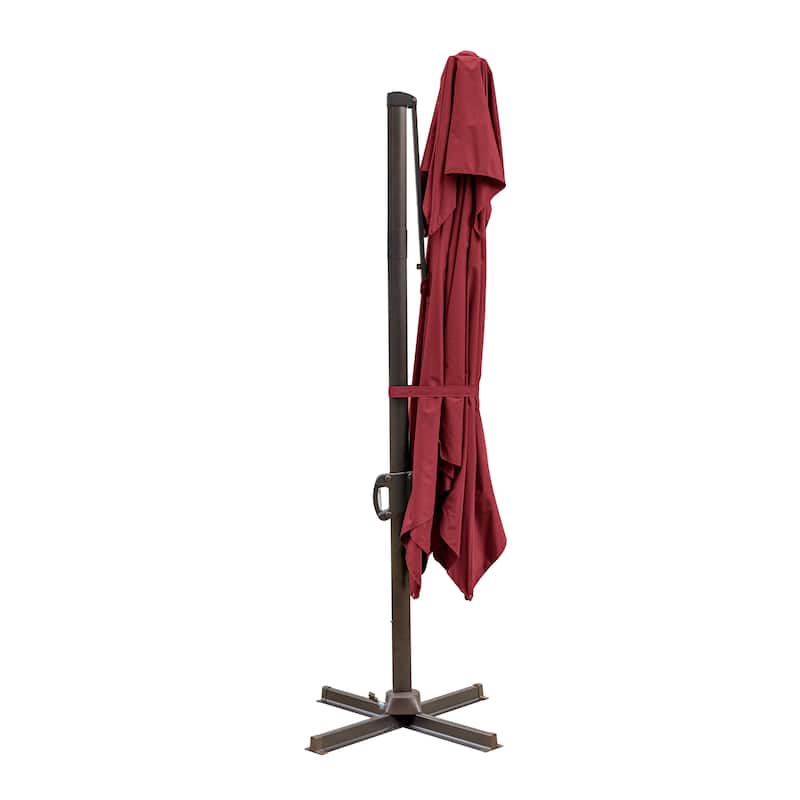 Pellebant 10 X 10 Ft Patio Offset Umbrella with Double Top