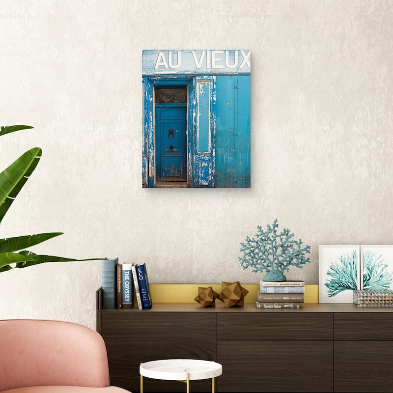 Blue Door Au Vieux by Sossi Madzounian Canvas Art Print