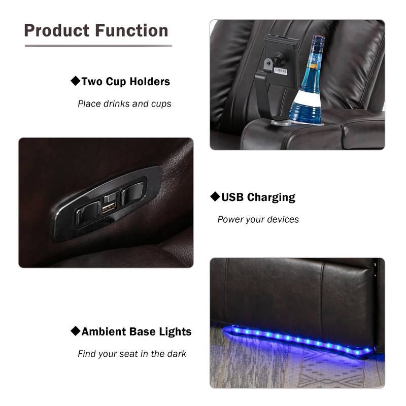 Premium Power Recliner with Storage Arms