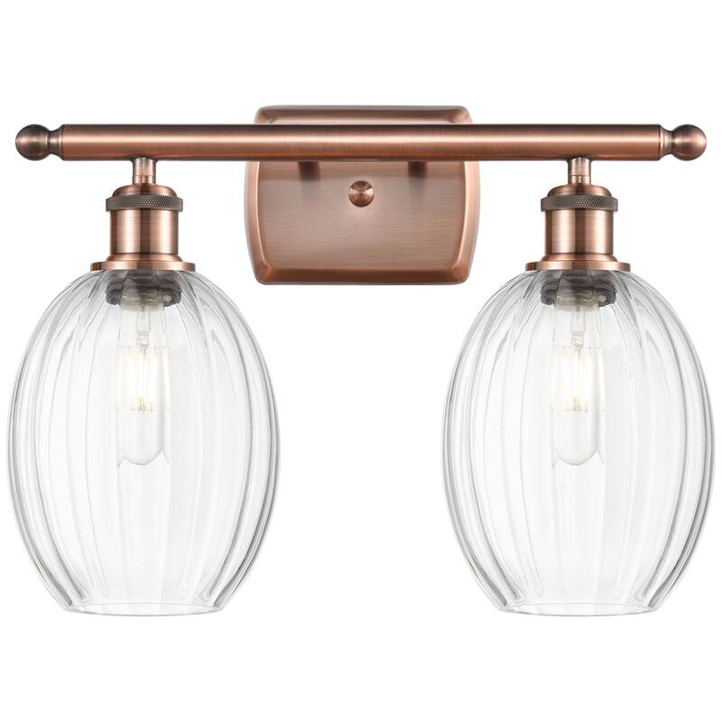 Innovations Lighting 516-2W-12-17 Preston Vanity Preston 2 Light 17" - Antique Copper / Clear