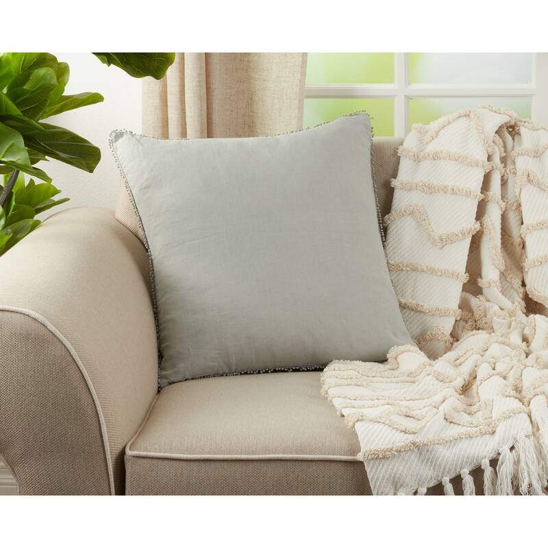 Pom Pom Design Throw Pillow