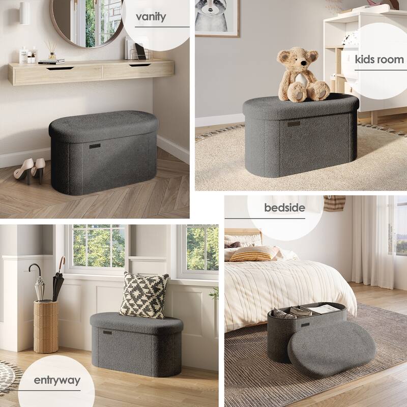 Emperyan Storage Bench for Living Room, Small Ottoman Foot Rest