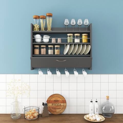 Knott Modern Kitchen Shelf - 26'' H x 33.5'' W x 6'' D