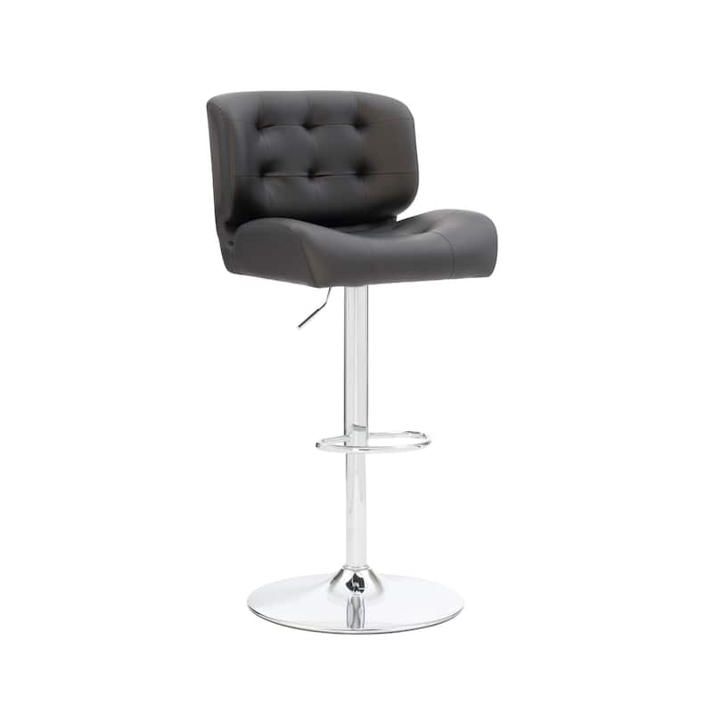 Reilly Adjustable Faux Leather Barstool