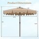 preview thumbnail 4 of 7, Large 9x8 Feet Polyester Fabric Outdoor Patio Umbrella with Wind Vent and Push Button Tilt Crank Handle
