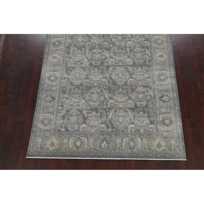 Silver Washed Traditional Ziegler Turkish Wool Area Rug Bedroom Carpet - 6'7" x 9'10"