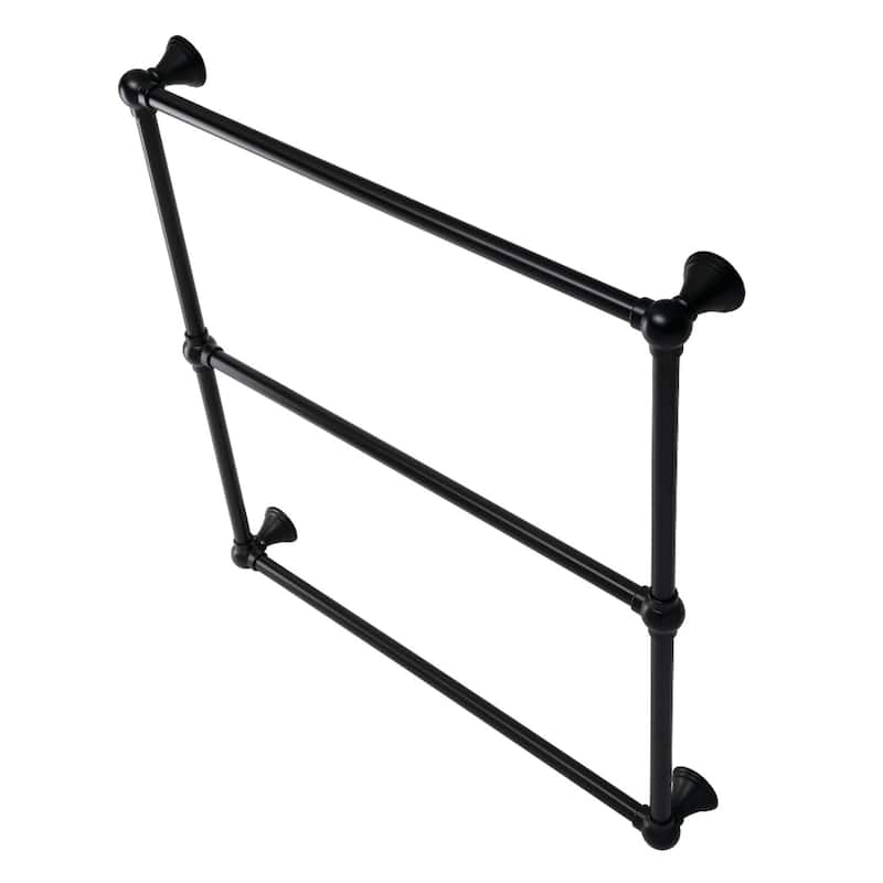 Maximilien 30 in. Wall Mount Towel Rack in Brushed Brass