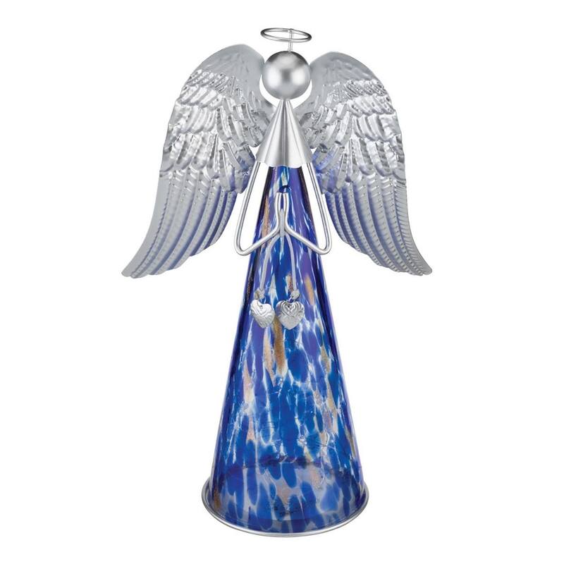 Murano Angel LED Decor 13" - Indigo