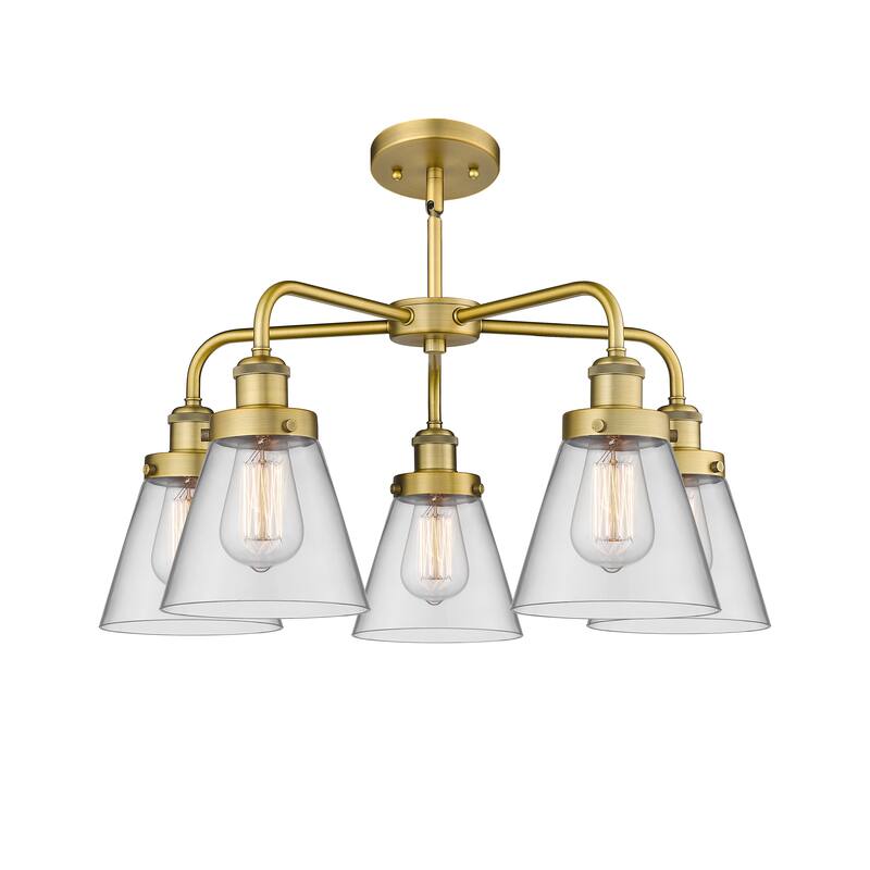 Innovations Lighting Cone - 5 Light 24" Stem Hung Chandelier