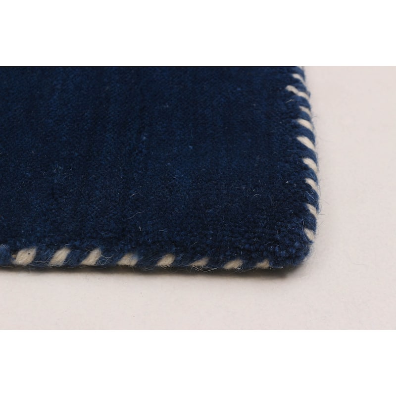 Kashkuli Gabbeh Navy Rug 3'11" x 3'11" - 3'11 x 3'11