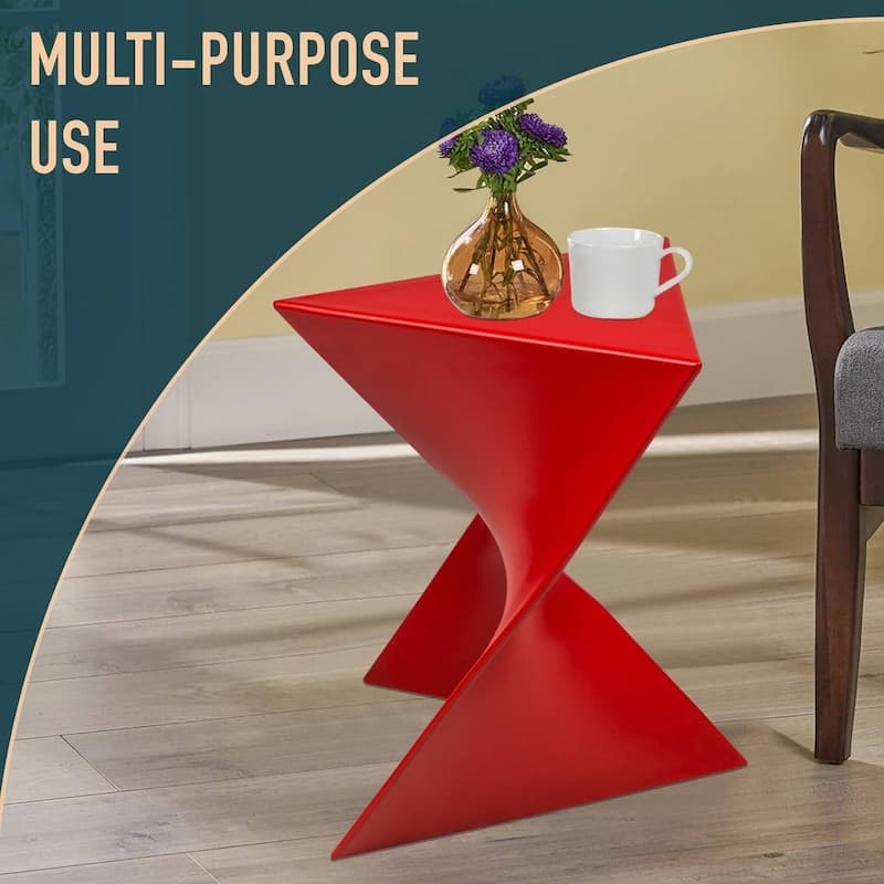 LeisureMod Randolph Modern Side Table - Grey - 15.5 x 17 x 17