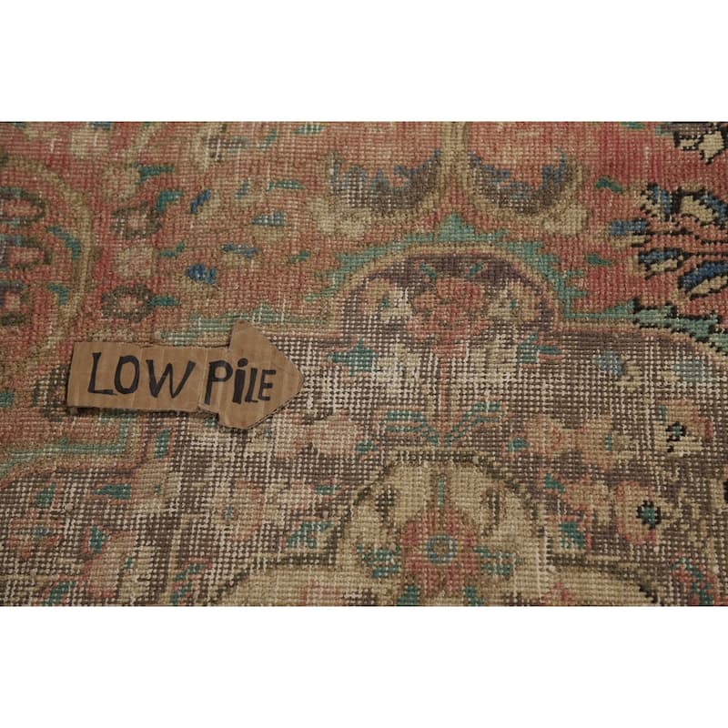 Traditional Tabriz Persian Vintage Rug Hand-Knotted Wool Carpet - 6'6" x 9'8"