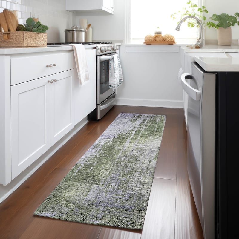 Machine Washable Indoor/ Outdoor Chantille Modern Ombre Rug