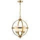 preview thumbnail 3 of 3, SAFAVIEH Lighting Forler 4-light LED Adjustable Pendant - 17"W x 17"D x 98"H