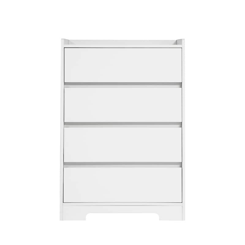 Roomfitters 4-Drawer Chest of Drawers Without Handle, Modern Minimalist Storage Cabinet, Bedroom Organizing Unit