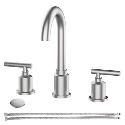 Modern Bathroom Faucet for Sink 3 Holes with Pop up Drain