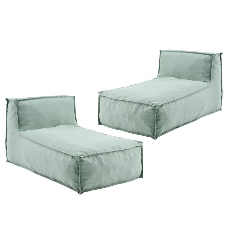Christopher Knight Home - Artemisia Outdoor Foam Bean Bag Lounge Chair (Set of 2)