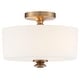 preview thumbnail 1 of 2, Travis 2 Light Vibrant Gold Ceiling Mount - 12.5'' W x 9.25'' H 12.5'' W x 9.25'' H