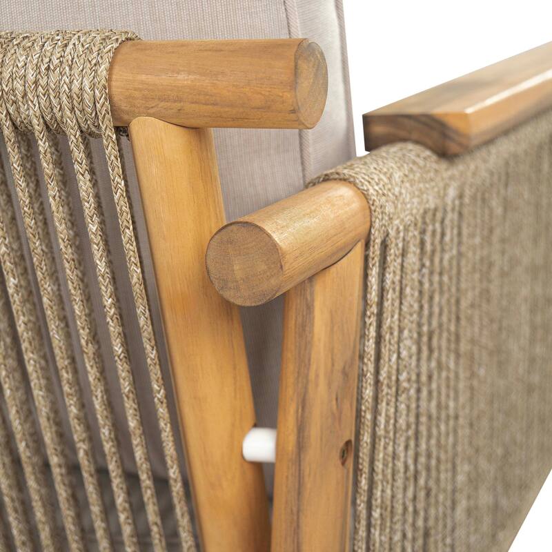 Christopher Knight Home - Sumbawa Outdoor Club Chair with Stylish Rope Design Set of 2