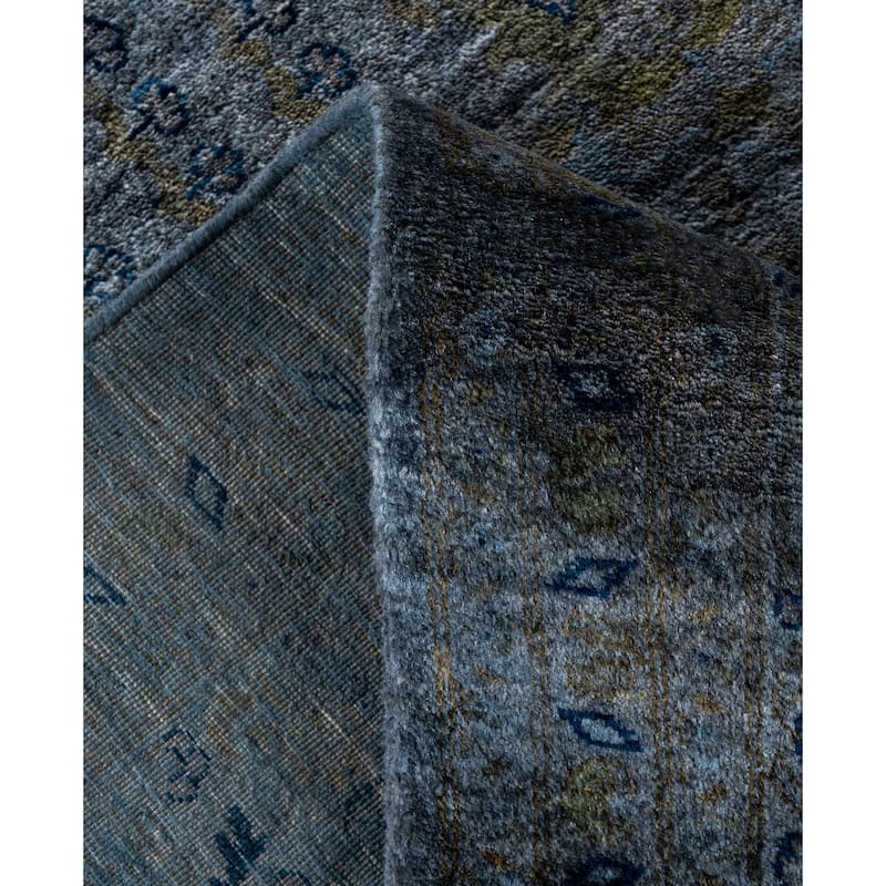 Overdyed One-of-a-Kind Hand-Knotted Area Rug - Gray - 8' 1" x 10' 3"
