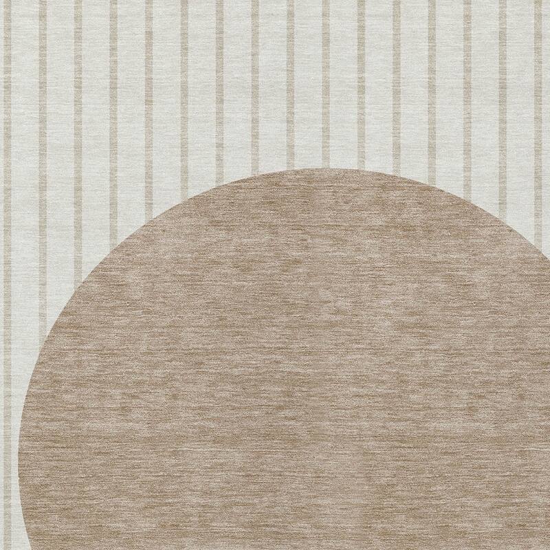 HomeRoots Striped Transitional Rectangle Outdoor Rug