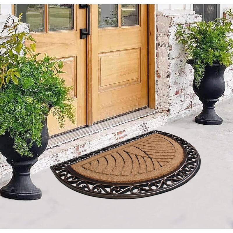 A1HC Natural Coir & Rubber Door Mat, 30"x48", Heavy Duty Large Doormat