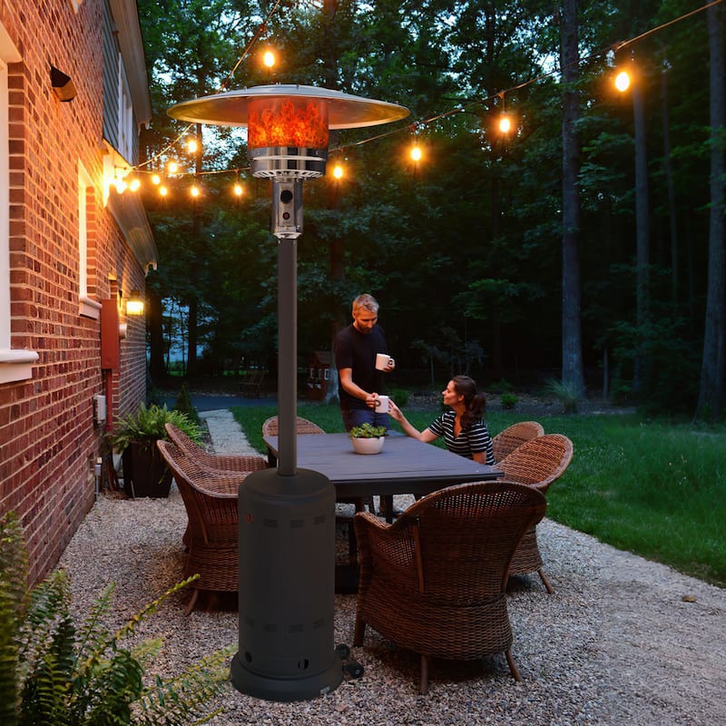 Powder-Coated Propane Gas Outdoor Heater with Wheels, ETL Certified