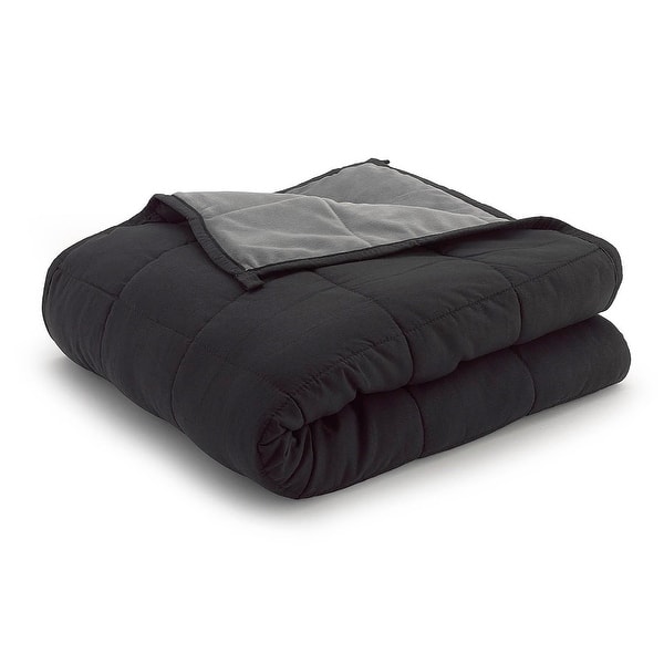 Ella Jayne Weighted Blanket - 12 lb - Grey/Black