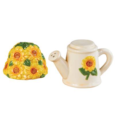 Sunflower Kitchen Watering Can Salt & Pepper Set - 2.5 x 1.8 x 2.5