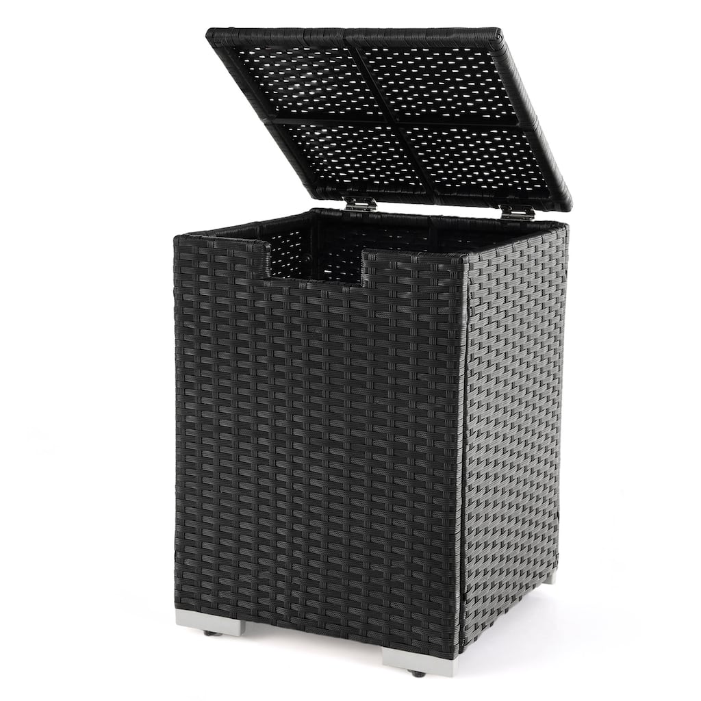 Gymax 16'' Rattan Propane Tank Cover Hideaway Side Table 20 lbs