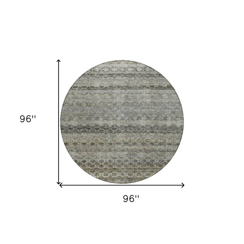 HomeRoots Striped Transitional Rectangle Outdoor Rug