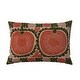 preview thumbnail 1 of 1, Cotton Lumbar Pillow with Botanical Print Polyester