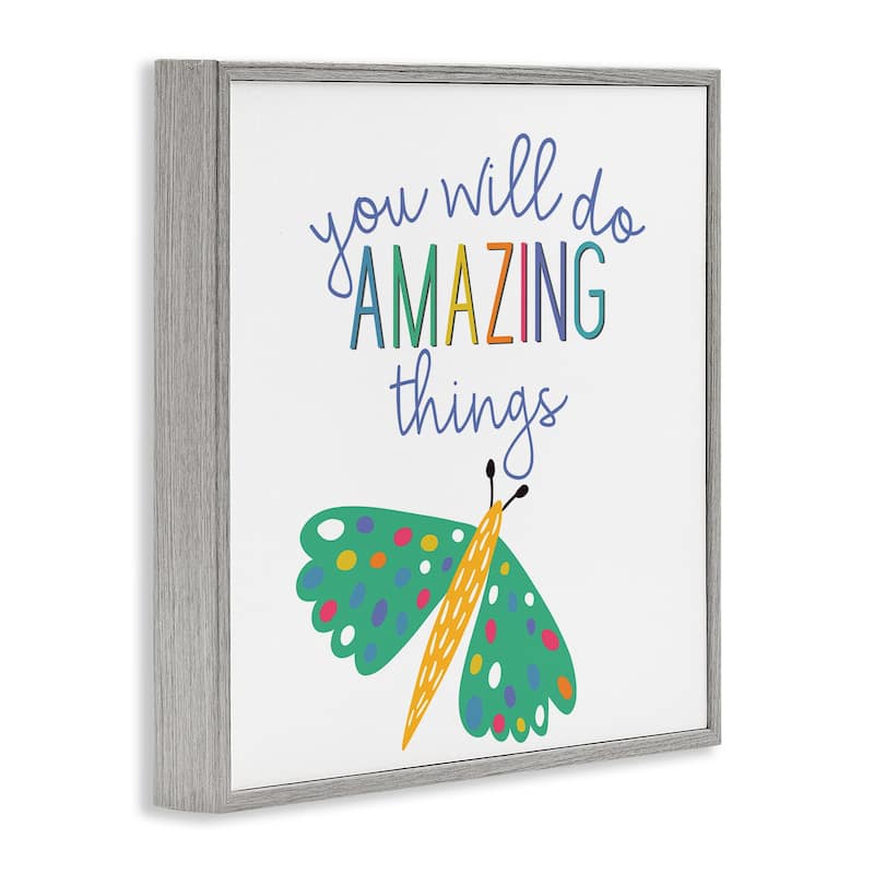 Stupell Inspiring Do Amazing Things Framed Giclee Art Design By Kim Allen