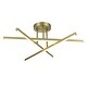 preview thumbnail 11 of 20, Modern Metal Linear Sputnik LED 15.6" Strip Light Semi-Flush Mount