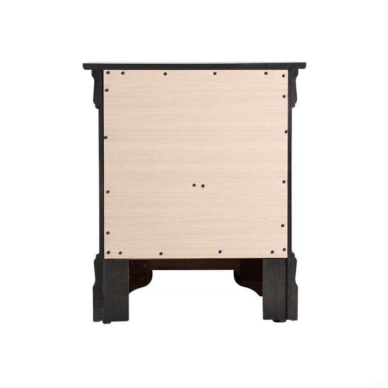Chic Black Nightstand - Compact & Stylish for Any Bedroom