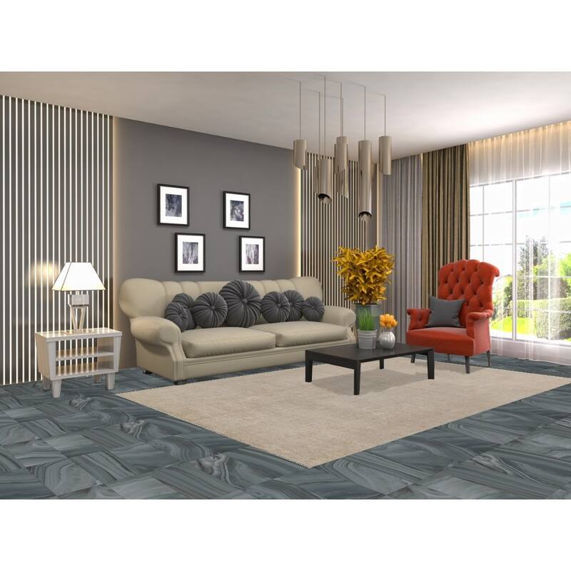 Vegetable Dye Muted Oushak Oriental Area Rug Hand-knotted Wool Carpet - 5'10" x 9'2"