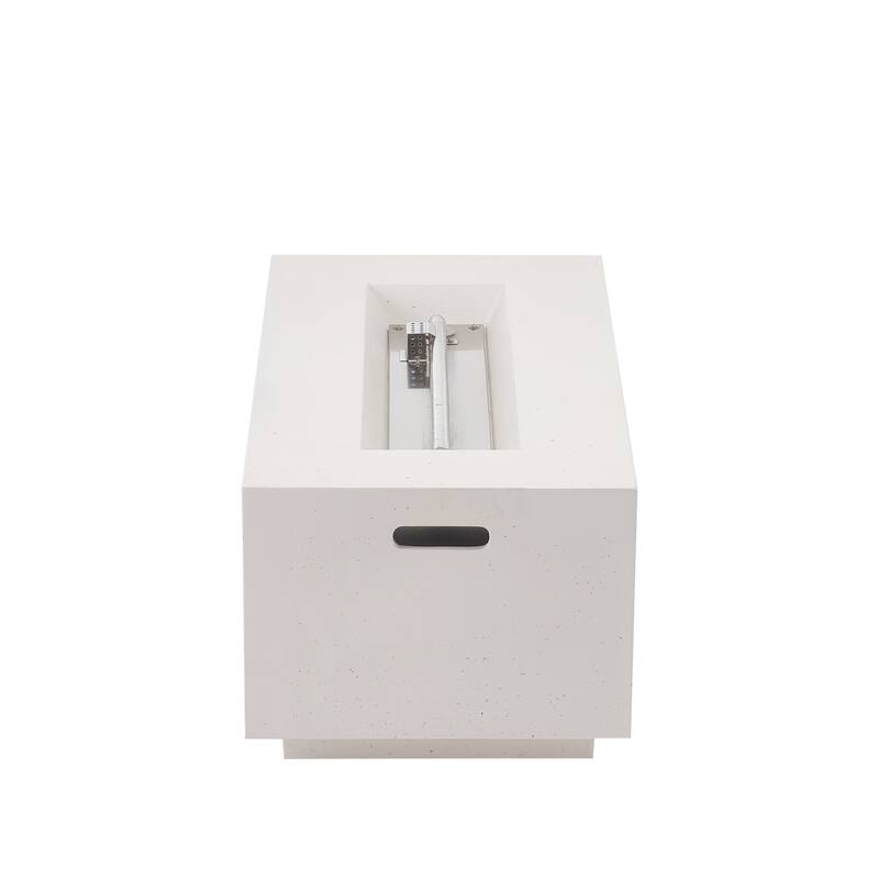 Aidan Outdoor 40,000 BTU Lightweight Concrete Rectangular Fire Pit (No Tank Holder) by Christopher Knight Home