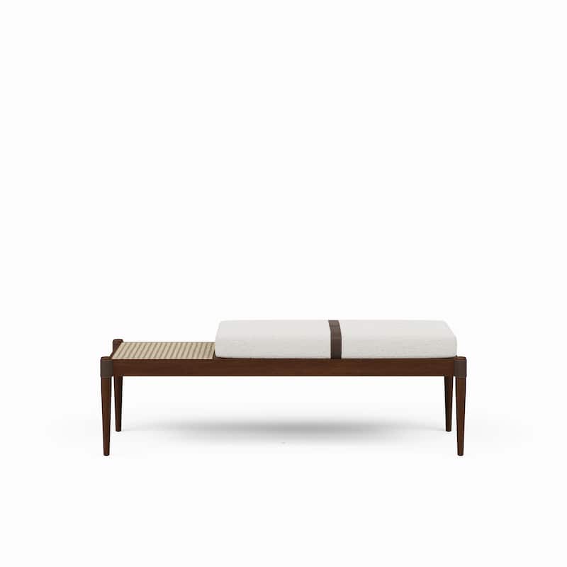 Modern Brazilian - Bello Bench - Noodles Natural Upholstery