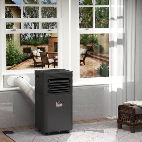 HOMCOM 10000 BTU Mobile Portable Air Conditioner for Home Office Cooling, Dehumidifier, Ventilating w/ Remote